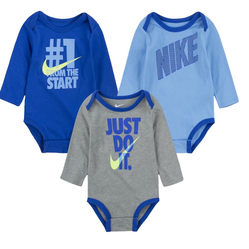 🔹NWT Baby Nike 3 Pack bodysuit Sz 3M